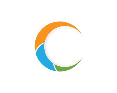 Teknoloji çemberi logosu ve sembolleri Vecto