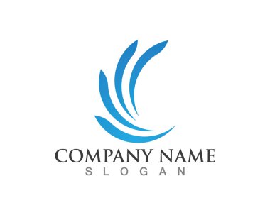 Dalgalar plaj logosu ve semboller simgeler hemen