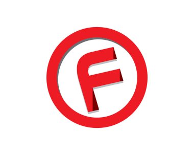 F harf logo ve sembolleri şablon vektör simgesi