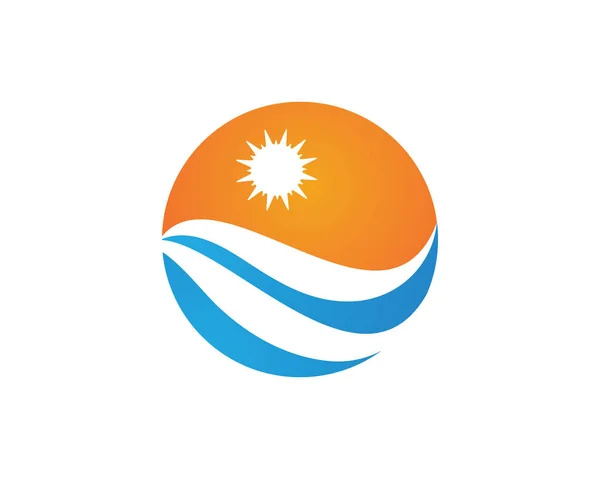Εικόνες Προτύπου Λογότυπο Και Σύμβολα Της Φύσης Του Νερού — Διανυσματικό Αρχείο