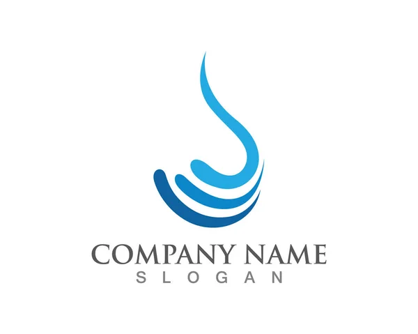 Wasser Natur Logo Und Symbole Vorlage Symbole — Stockvektor