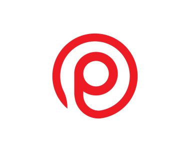 P logo mektup iş kurumsal tasarım vecto