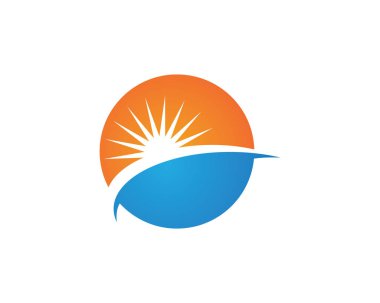 Güneş logosu ve sembolleri yıldız simgesi ağ taşıyıcısı -