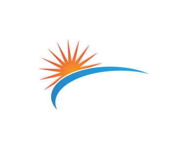 Güneş logosu ve sembolleri yıldız simgesi ağ taşıyıcısı -