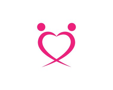 Logo ve sembolleri vektör şablon simgeleri seviyorum ap