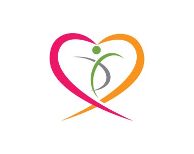 Logo ve sembolleri vektör şablon simgeleri seviyorum ap