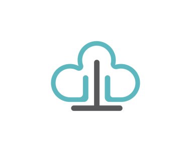 Bulut sunucuları veri logosu ve simgeler simgeleri