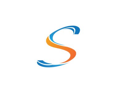 S logosu ve sembolleri şablon vektör simgesi