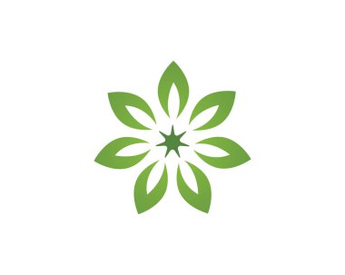 yaprak yeşil doğa logo ve sembol şablon vektör