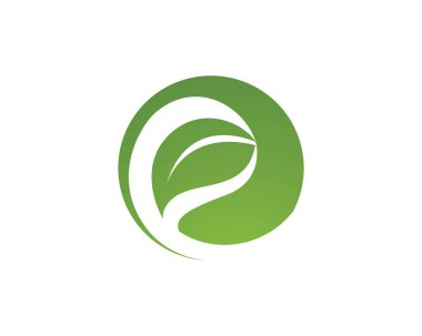 yaprak yeşil doğa logo ve sembol şablon vektör