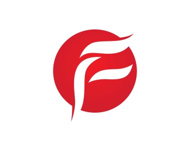 F harf logo ve sembolleri şablon vektör simgesi
