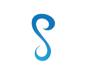 S logosu ve sembolleri şablon vektör simgesi