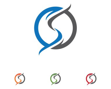 S logosu ve sembolleri şablon vektör simgesi