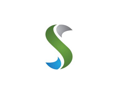 S logosu ve sembolleri şablon vektör simgesi