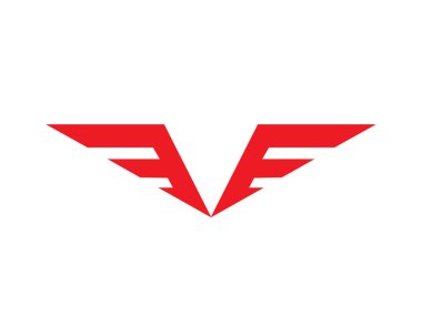 Kuş işareti soyut şablon simgeler kanatlar ap