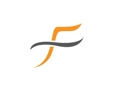 F logosu ve sembolleri şablon vektör simgesi