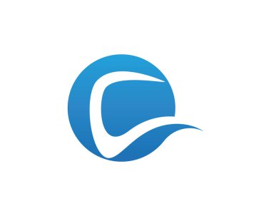 C harfi Logo şablonu tasarım Vecto