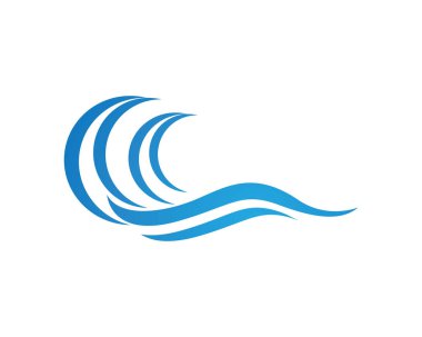 Su Dalgası sembolü ve simge logo şablonu vektosu
