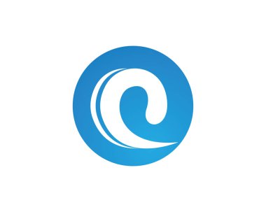 Su Dalgası sembolü ve simge logo şablonu vektosu