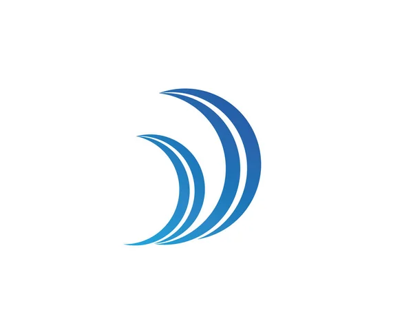 Wasserwelle Symbol Und Symbol Logo Vorlage Vecto — Stockvektor