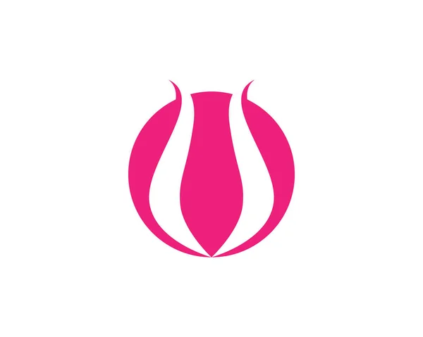 Modèle Logo Conception Fleurs Lotus Vecteur Beauté Ico — Image vectorielle