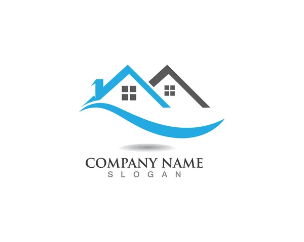 Casa Edifícios Logotipo Símbolos Ícones Modelo —  Vetores de Stock