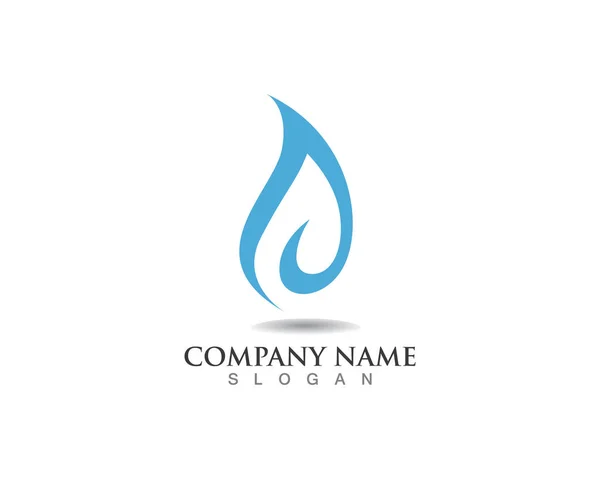 Wasser Symbol Und Symbol Logo Vorlage Vecto — Stockvektor
