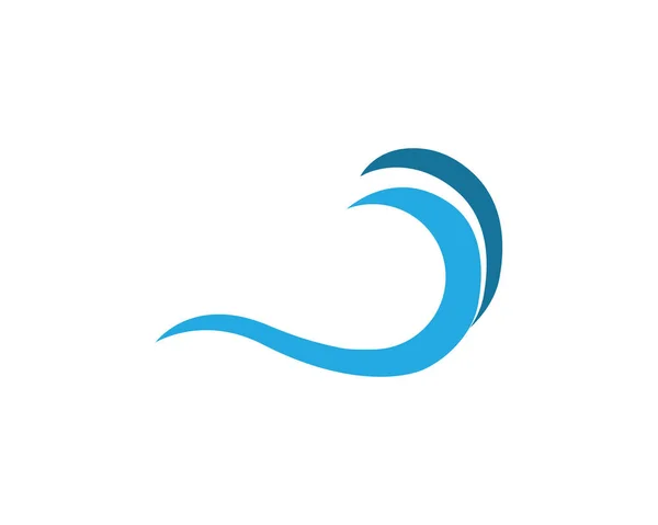 Símbolo Ola Agua Icono Logo Plantilla Vecto — Vector de stock