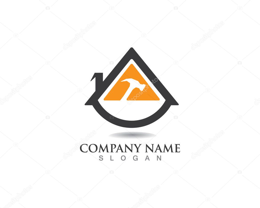 repair home Property and Construction Logo design for business corporate sig