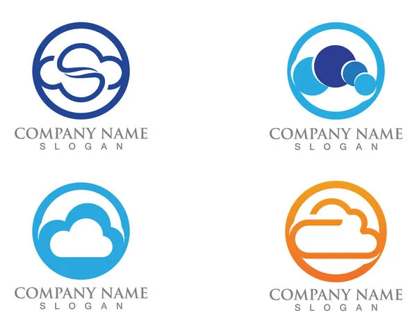 Cloud Servers Data Logo Symbolen Pictogrammen — Stockvector