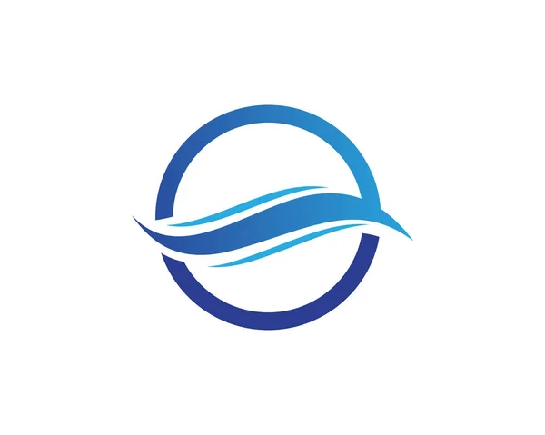Simbolo Onda Acqua Vettore Modello Logo — Vettoriale Stock