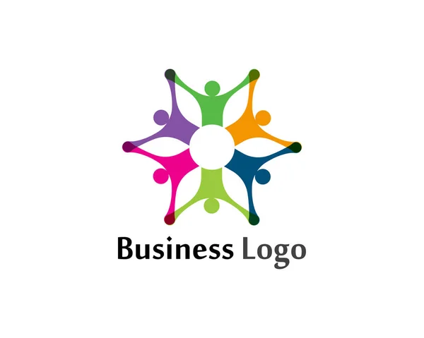 Gemeenschapsmensen Zorg Logo Symbolen Templat — Stockvector