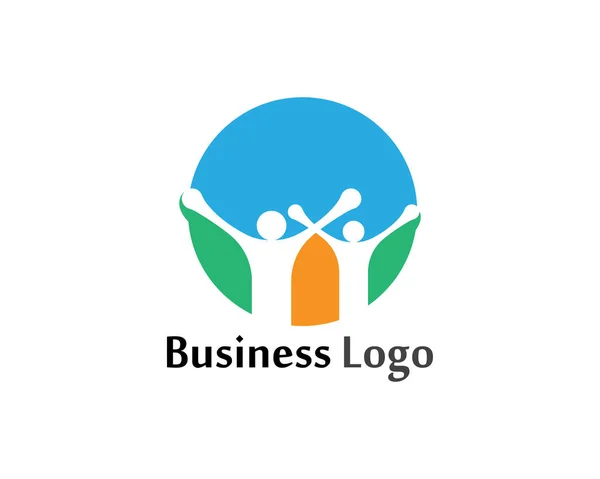 Evlat Edinme Toplum Bakım Logo Şablonu Vektör Simge — Stok Vektör