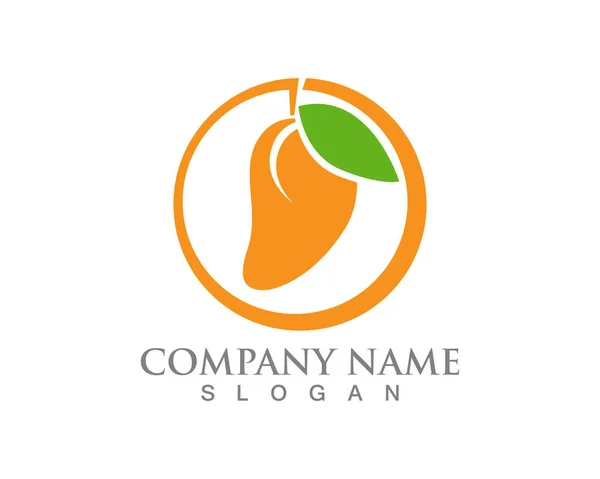 Mango logo icon fruit vector template