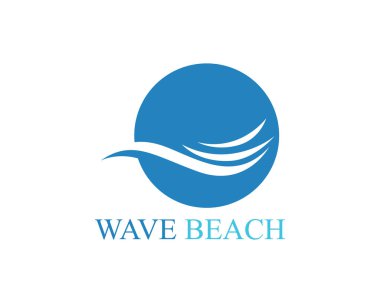 Su dalgası ve simge Logo şablonu vecto