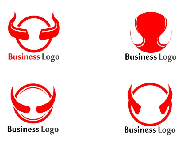 Devil Horn Icon Design Illustration Template — Stock Vector