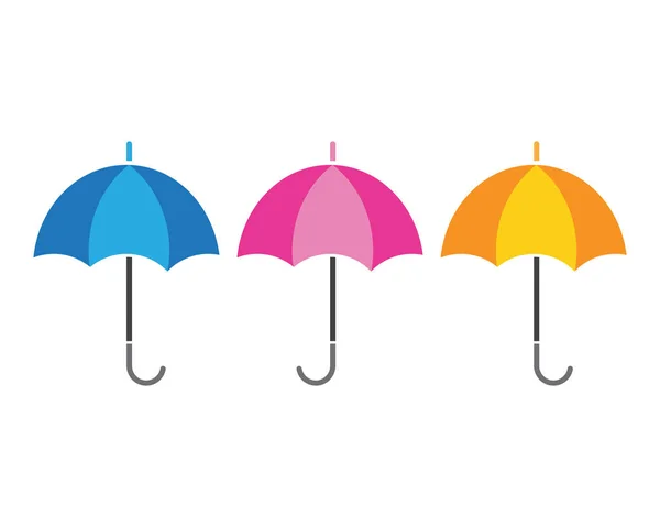 Guarda Chuva Logotipo Ícone Vetor Ilustração Modelo Design —  Vetores de Stock