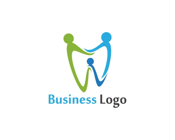 Modelo Vetor Símbolos Logotipo Cuidados Dentários — Vetor de Stock