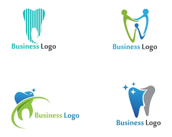 Cuidado Dental Logo Símbolos Vector Plantilla — Vector de stock