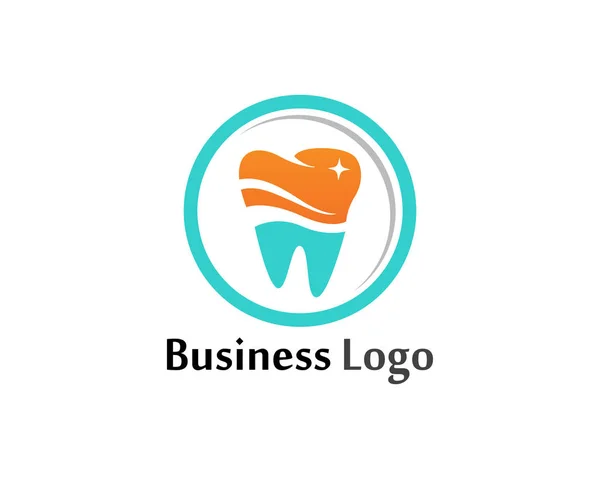 牙科护理标志符号矢量模板 — 图库矢量图片