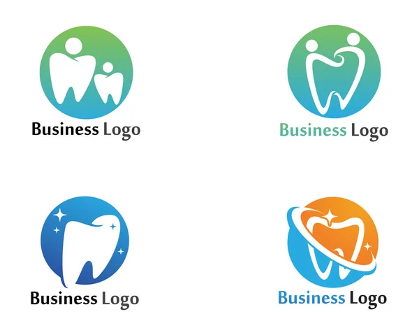 Cuidado Dental Logo Símbolos Vector Plantilla — Archivo Imágenes Vectoriales