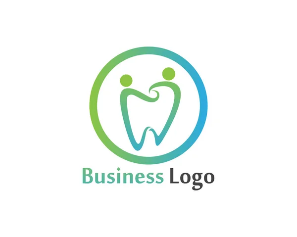 Modelo Vetor Símbolos Logotipo Cuidados Dentários — Vetor de Stock