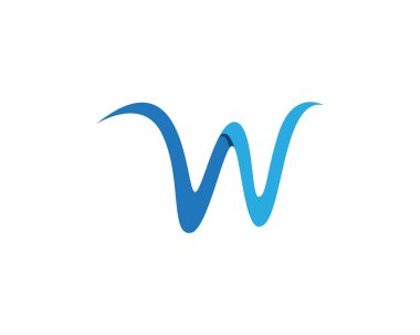 W harfleri iş logo ve semboller templat