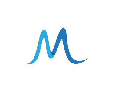 M harfleri iş logo ve semboller templat