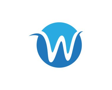 W harfleri iş logo ve semboller templat