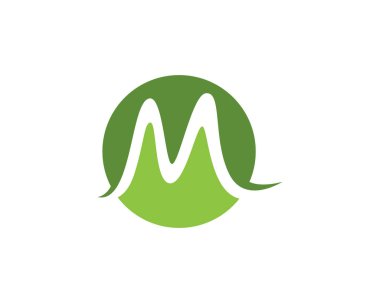 M harfleri iş logo ve semboller templat