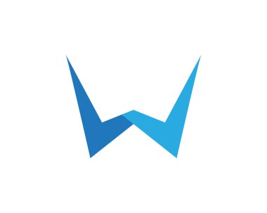 W harfleri iş logo ve semboller templat