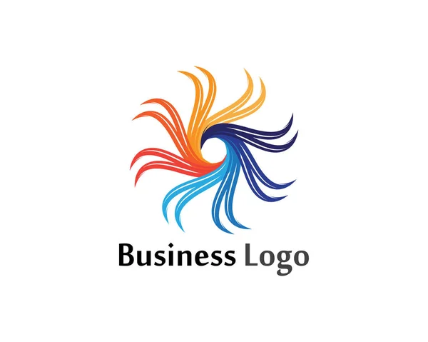 Logotipo Floral Símbolos Fondo Blanco — Archivo Imágenes Vectoriales