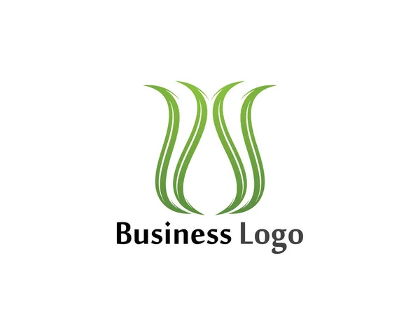 Logotipo Floral Símbolos Fondo Blanco — Vector de stock
