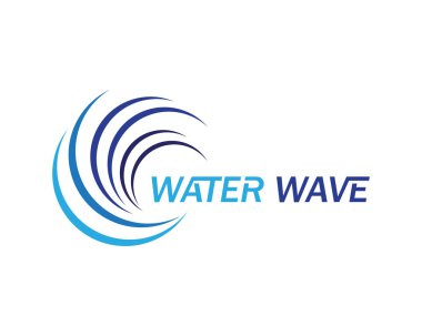 Su Dalgası sembolü ve simge logo şablonu vektosu